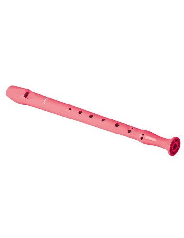 Flauta hohner 9508 color coral funda verde y transparente