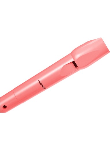 Flauta hohner 9508 color coral funda verde y transparente