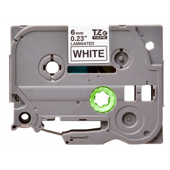 Cinta q connect tze 211 blanco negro 6mm longitud 8 mt