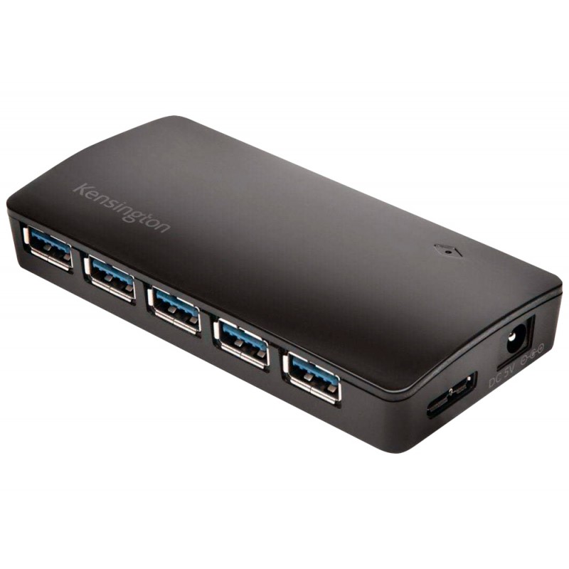 Hub usb 30 kensington con cargador 7 puertos negro