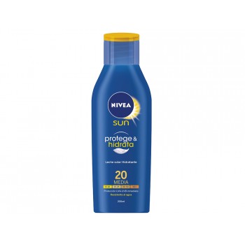 Bronceador nivea leche proteccion fp20 resistente al agua bote de 200 ml