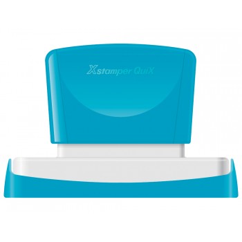 Sello x stamper quix personalizable color azul medidas 28x78 mm q 24