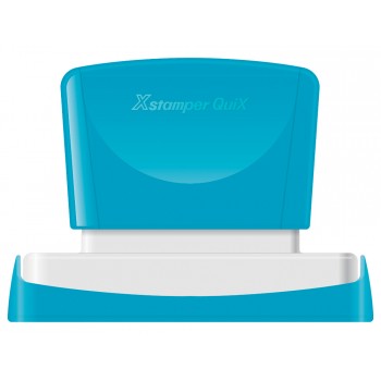 Sello x stamper quix personalizable color azul medidas 22x69 mm q 18