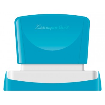 Sello x stamper quix personalizable color azul medidas 14x60 mm q 14
