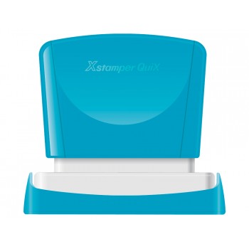 Sello x stamper quix personalizable color azul medidas 13x49 mm q 13