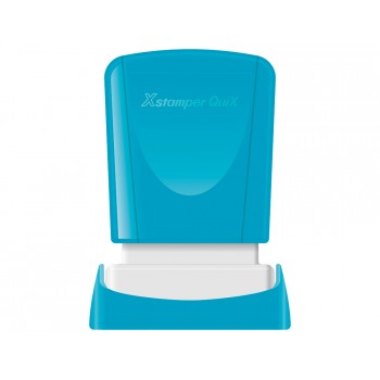 Sello x stamper quix personalizable color azul medidas 11x25 mm q 04