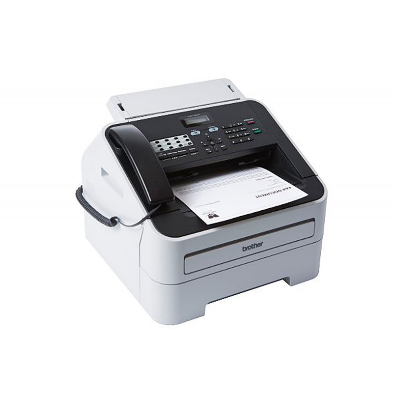 Fax brother 2845 laser monocromo 20 ppm bandeja 250 hojas 16 mb de memoria 33600 bps con auricular telefonico