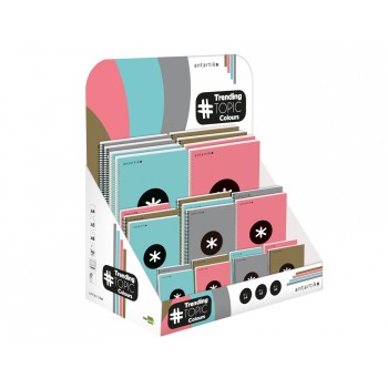 Expositor liderpapel antartik sobremesa carton lote cerrado cuadernos trending topic 8 din a4 8 din a5 8 din a6