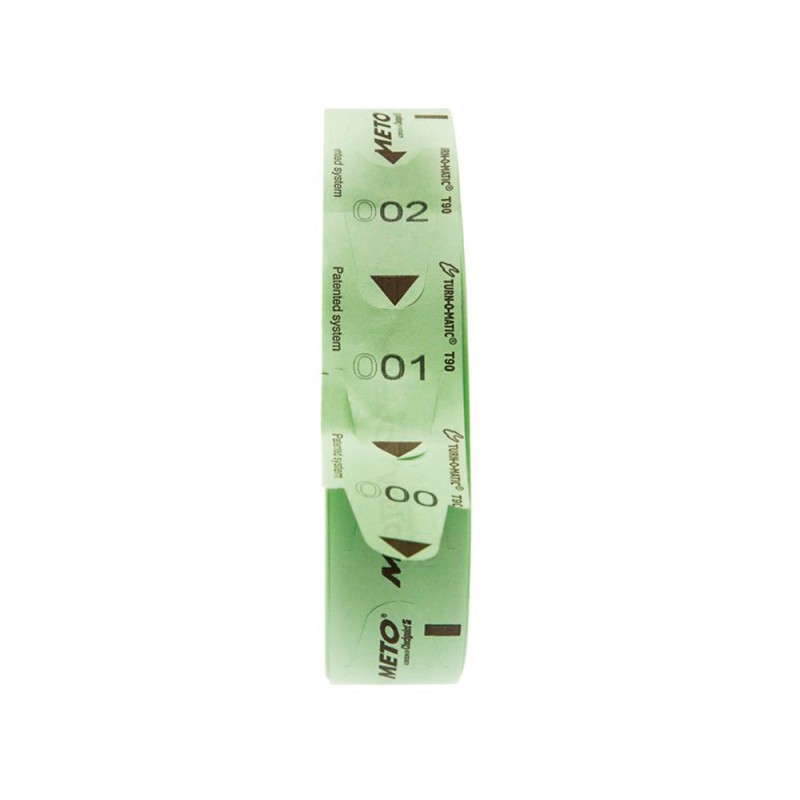 Tickets turnomatic 31x67 mm color verde rollo 4000 tickets