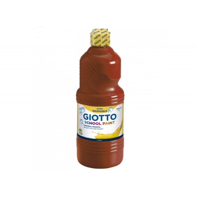 Tempera liquida giotto escolar lavable 1000 ml marron