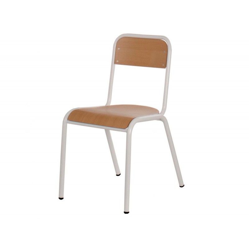 Silla madera mobeduc talla 4 master estructura metalica respaldo y asiento de madera contrachapada