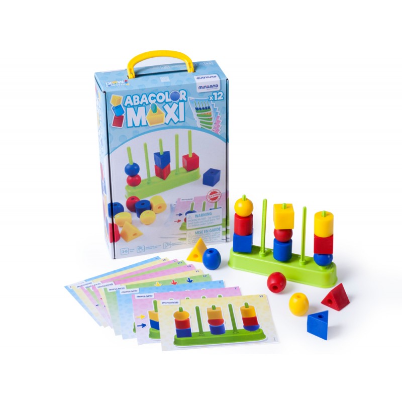 Juego miniland abacolor 5 columna maxi 15 piezas