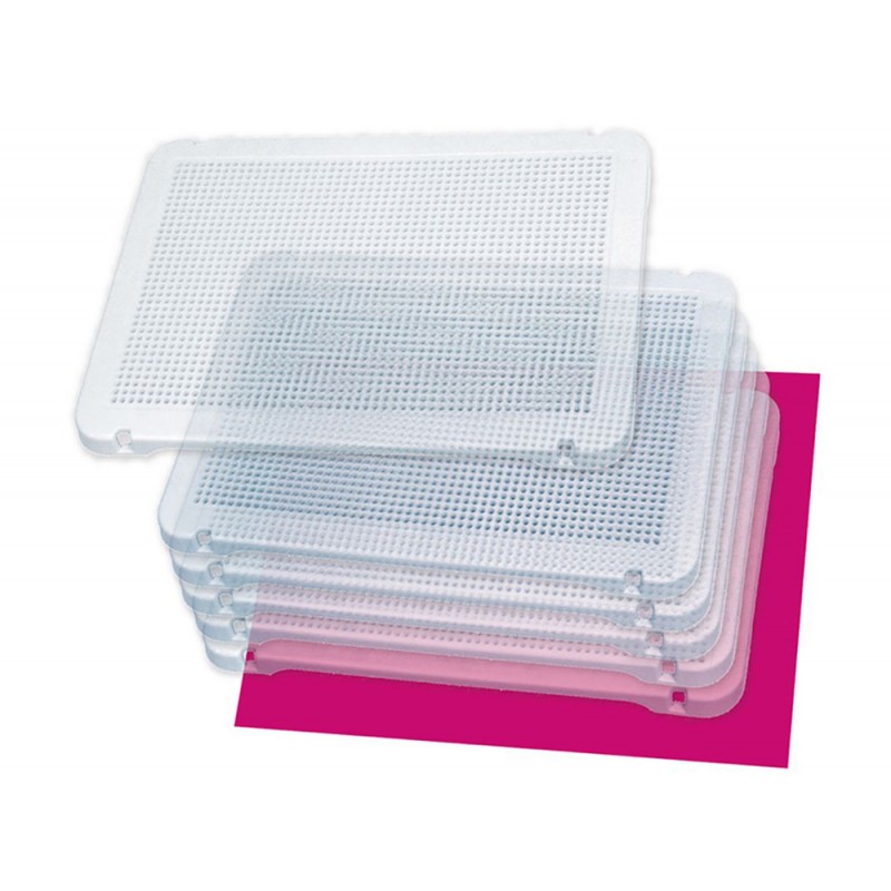 Juego miniland placa para pinchos transparente 31x21 cm set de 6 unidades