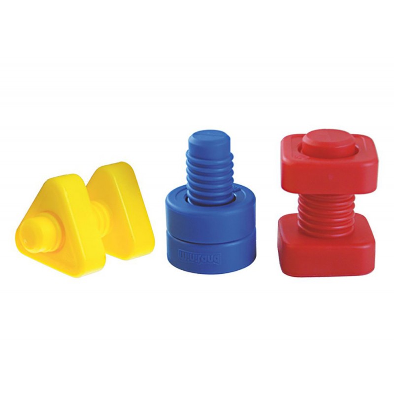 Juego miniland tornillos y tuercas plastico 48 unidades