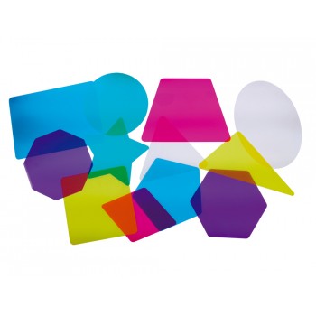 Juego plantillas 2d translucidas henbea para mesa con luz led colores surtidos