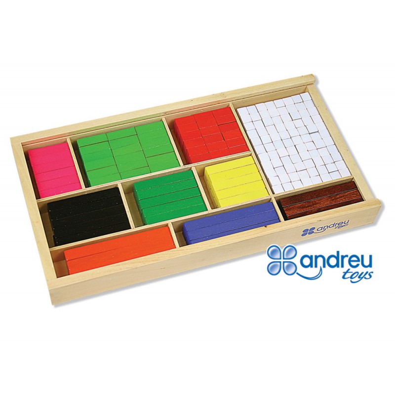 Juego andreutoys barras de fracciones 308 piezas 325x175x4 cm