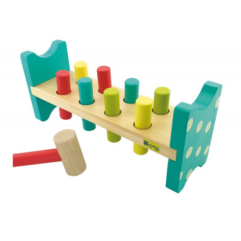 Juego andreutoys banco pica colores 8 barras 286x8x122 cm