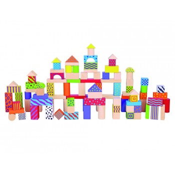 Juego andreutoys bloques maderas 100 piezas 225x22 cm