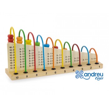 Juego andreutoys abacus madera para sumar y restar 29x145x75 cm