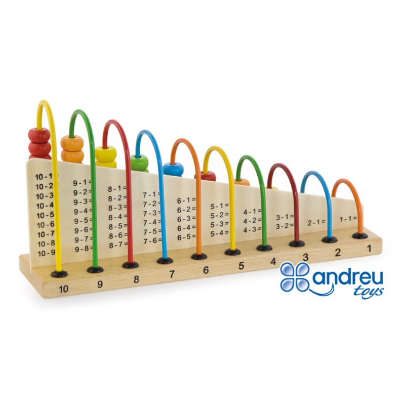 Juego andreutoys abacus madera para sumar y restar 29x145x75 cm