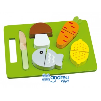 Juego andreutoys bandeja alimentos para cortar 214x15x3 cm