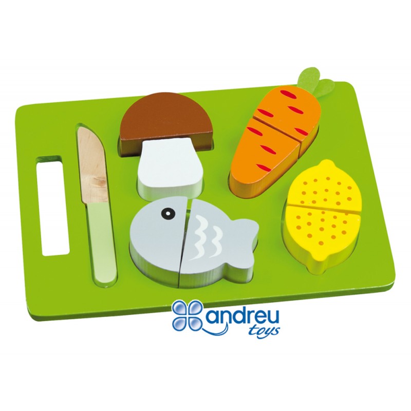 Juego andreutoys bandeja alimentos para cortar 214x15x3 cm