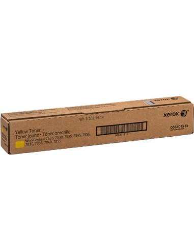 Xerox WorkCentre 7525/7535/7545/7830 Amarillo Cartucho de Toner Original - 006R01514