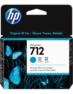 HP 712 Cyan Cartucho de Tinta Original - 3ED67A