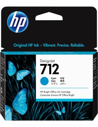 HP 712 Cyan Cartucho de Tinta Original - 3ED67A