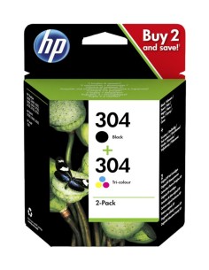 HP 304 Negro + Color Pack de 2 Cartuchos de Tinta...