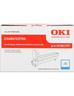 OKI C5600/C5700 Cyan Tambor de Imagen Original - 43381707...