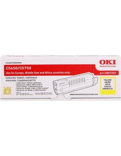OKI C5650/C5750 Amarillo Cartucho de Toner Original -...