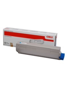 OKI C822 Cyan Cartucho de Toner Original - 44844615