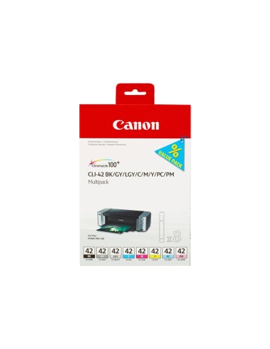 Canon CLI42 Pack de 8 Cartuchos de Tinta Originales - 6384B010