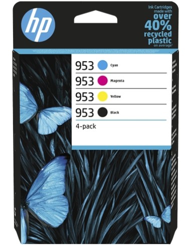HP 953 Pack de 4 Cartuchos de Tinta Originales - 6ZC69AE