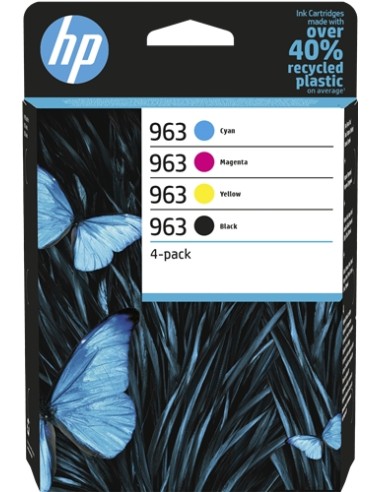 HP 963 Pack de 4 Cartuchos de Tinta Originales - 6ZC70AE