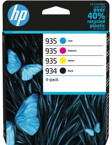 HP 934 + 935 Pack de 4 Cartuchos de Tinta Originales - 6ZC72AE