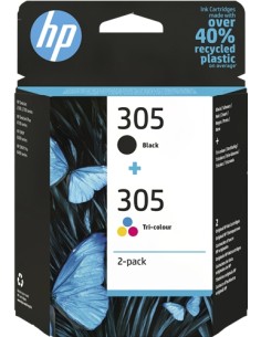 HP 305 Negro + Color Pack de 2 Cartuchos de Tinta...