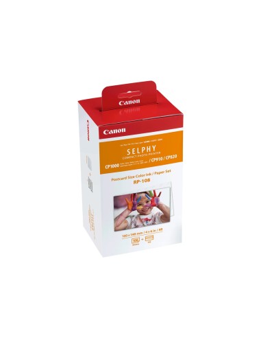 Canon RP-108 Value Pack Original - 2x Kits de Tinta de 54 Impresiones - 108 Hojas de Papel Foto 100x148 mm (4x6â) - 8568B001