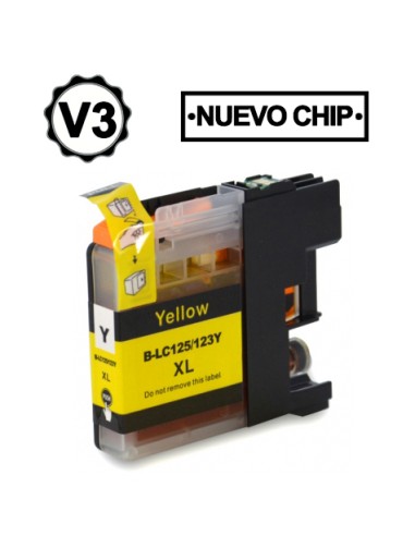 Brother LC123XL/LC121XL Amarillo Cartucho de Tinta Generico - Reemplaza LC123Y/LC121Y