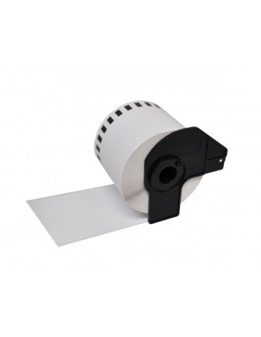 Brother DK22243 - Etiquetas Genericas de TamaÃÂ±o personalizado - Ancho 102mm x 30,48 metros - Texto negro sobre fondo blanco