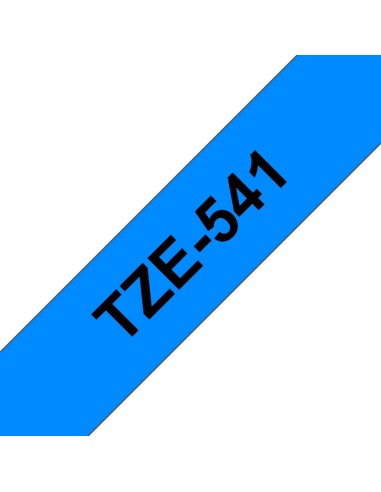 Brother TZe541 Cinta Laminada Generica de Etiquetas - Texto negro sobre fondo azul - Ancho 18mm x 8 metros