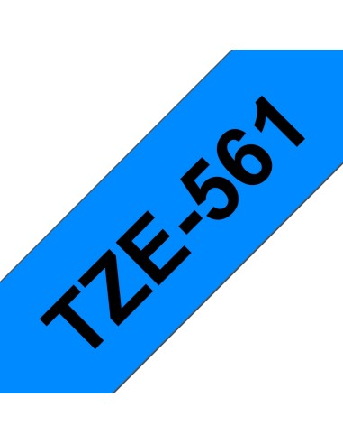 Brother TZe561 Cinta Laminada Generica de Etiquetas - Texto negro sobre fondo azul - Ancho 36mm x 8 metros