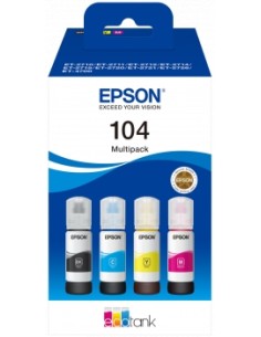 Epson 104 Pack de 4 Botellas de Tinta Originales -...