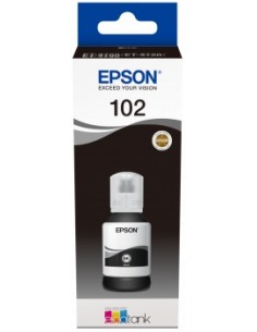 Epson 102 Negro Botella de Tinta Pigmentada Original -...