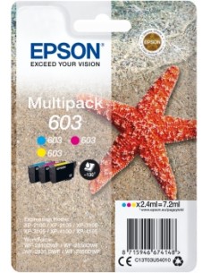 Epson 603 Pack de 3 Cartuchos de Tinta Originales - Cyan,...