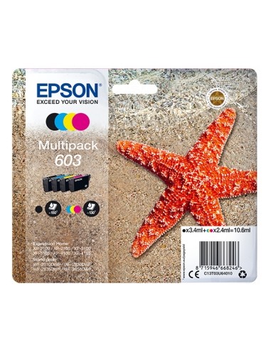 Epson 603 Pack de 4 Cartuchos de Tinta Originales - C13T03U64010