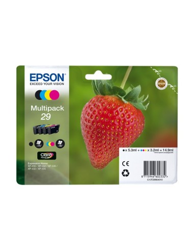 Epson T2986 (29) Pack de 4 Cartuchos de Tinta Originales - C13T29864012