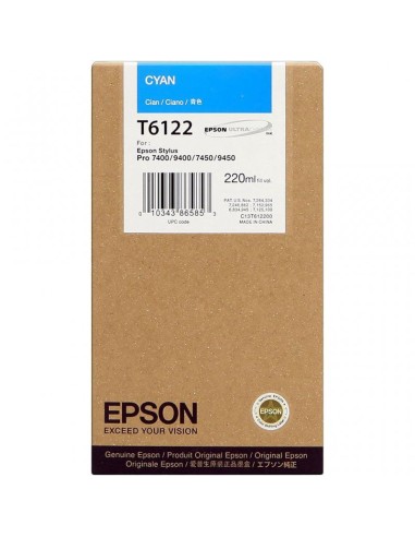 Epson T6122 Cyan Cartucho de Tinta Original - C13T612200