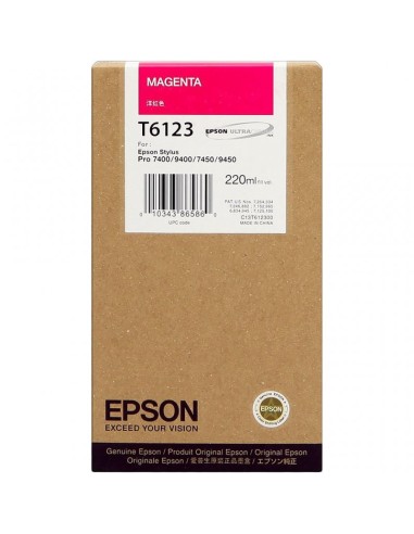 Epson T6123 Magenta Cartucho de Tinta Original - C13T612300